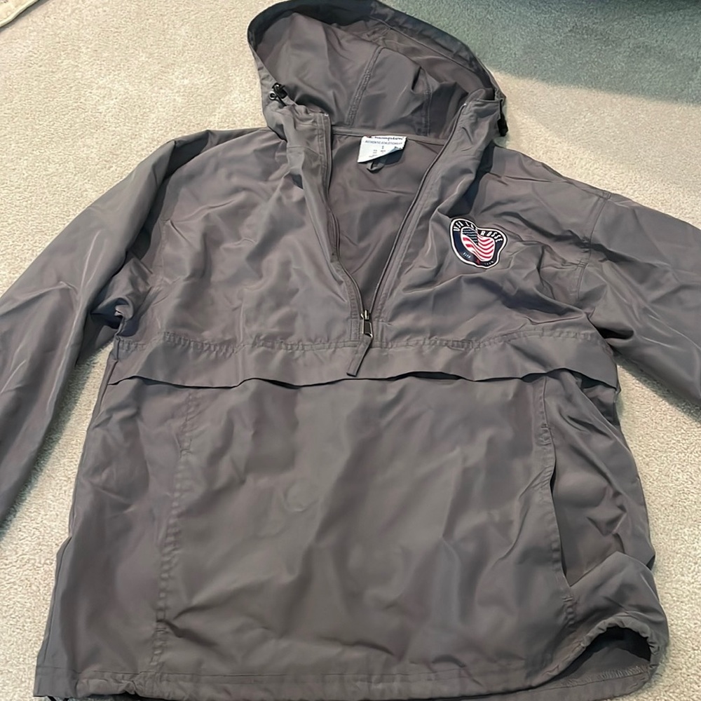 Athletic quarter zip, champion, dark grey, size small